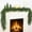 9FT - 1 Pcs, variant on 6FT Christmas Norfolk Pine Garland with Led Lights, Real Touch Faux Green Garlands, Winter Artificial Greenery Garland for Mantle, Stairs, Table, Fireplace, Indoor & Outdoor Christmas Decorations