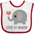 thumbnail image 3 of Inktastic Loved by Memaw Grandchild Boys or Girls Baby Bib, 3 of 4