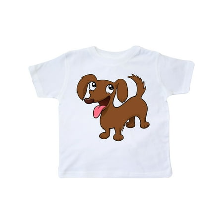 

Inktastic Happy Long-Haired Dachshund Gift Toddler Boy or Toddler Girl T-Shirt