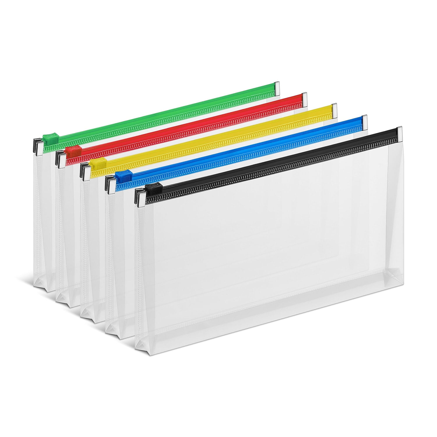 MyOfficeInnovations Poly Zip Envelopes Check Size Clear with Assorted