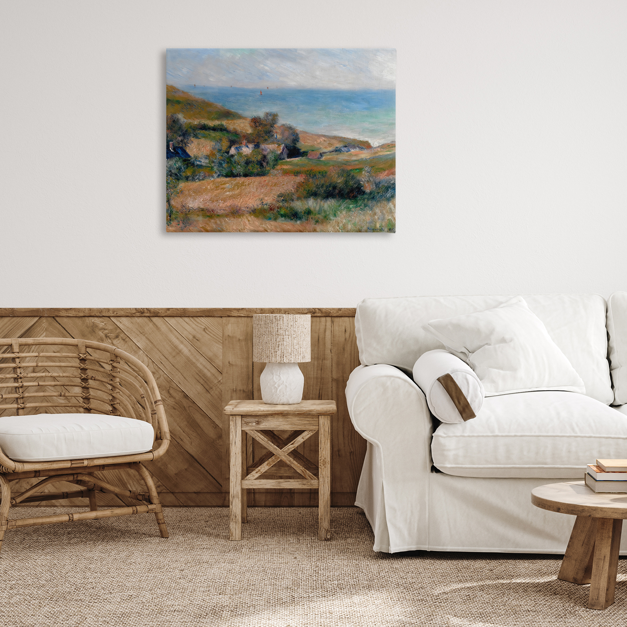 View Of The Seacoast Renoir Canvas Wall Art, design by Pierre-Auguste Renoir