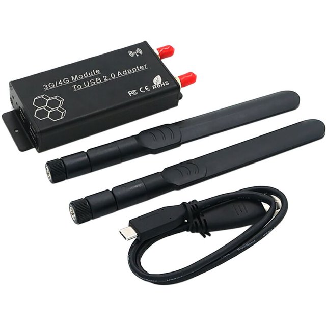 Adaptador Mini PCI-E a USB 2.0 (TIPO C) con ranura para tarjeta SIM e interfaz de alimentación auxiliar para módulo WWAN/LTE
