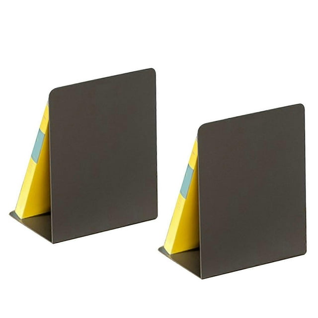 Book Stopper Minimalist Portable Book Holder Stand Metal Bookends for Shelves Office Desk Dark Gray