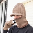 thumbnail image 4 of SikaFu Thick Warm Winter Hat Glove Set Men Riding Earflap Cap Male Knitted Hat with Scarf Men PCS Fleece Lined Winter Accessory, 4 of 6