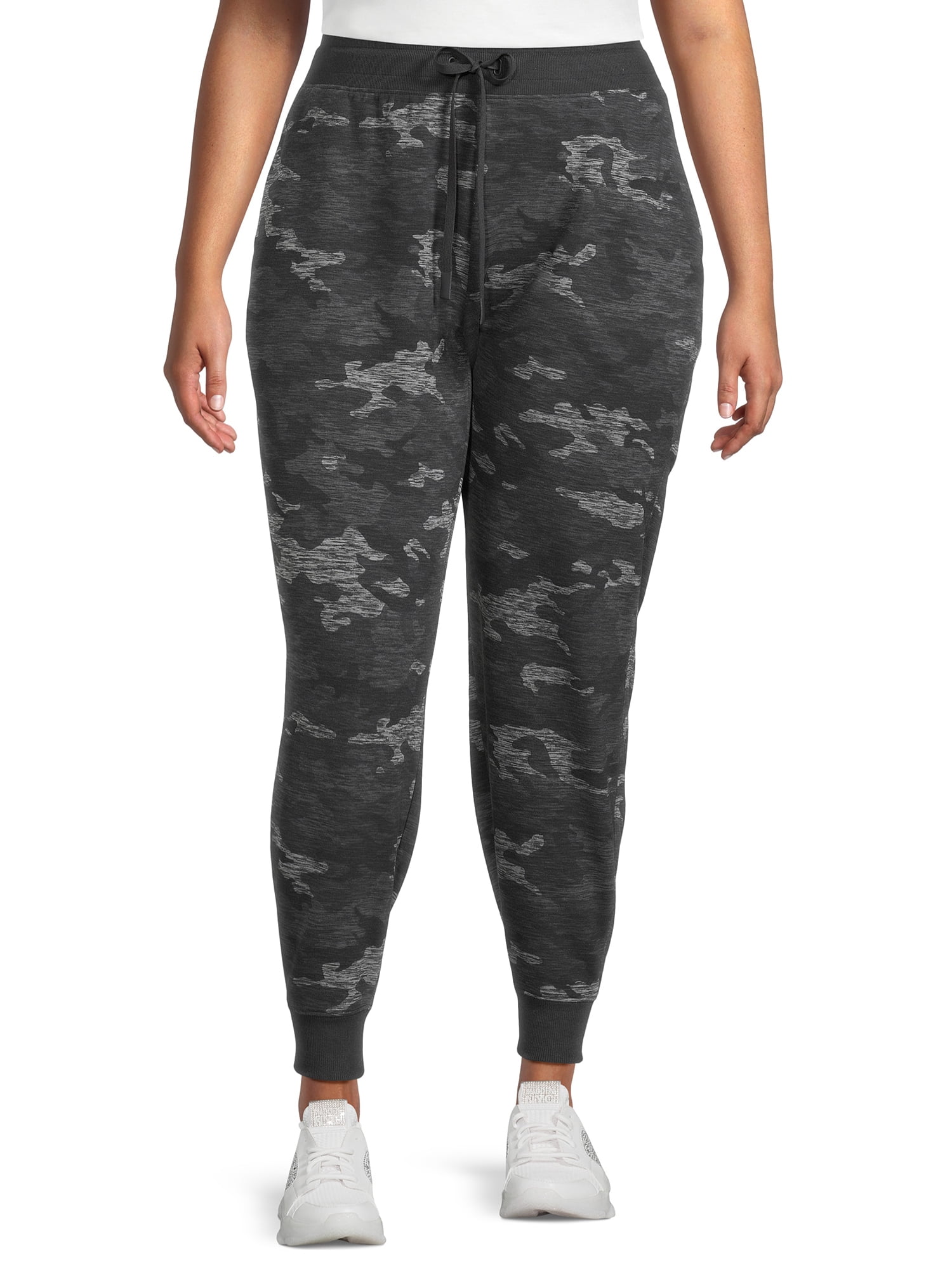 Athletic Works Women's Plus Size Jogger Pants with Pockets, 2-Pack