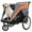 Orange, variant on 2-in-1 Dog Bike Trailer, Heavy Duty 100lbs Pet Stroller Cart Bicycle Carrier, Easy Folding Cart Frame with Quick Release Wheels and Internal Leash, Blue