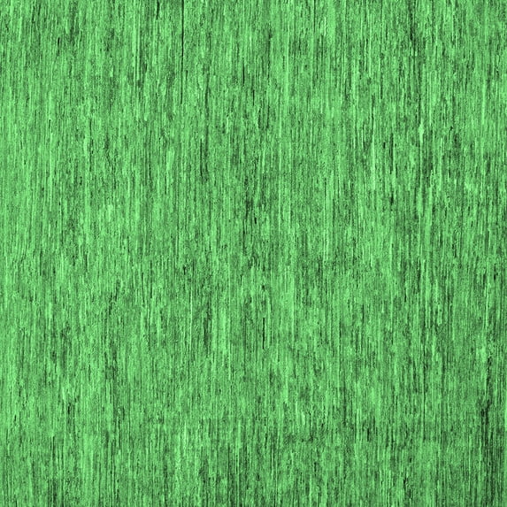 Ahgly Company Indoor Square Abstract Emerald Green Modern Area Rugs, 3' Square