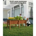 thumbnail image 3 of 72 x 26 x 30in Raised Garden Bed with Legs - Wooden Elevated Garden Bed for Growing Vegetables and Herbs - Large, Sturdy Standing Planter Box with Enhanced Depth, 3 of 6