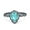 Black Tone Paraiba Tourmaline CZ, variant on Pear Teardrop Art Deco Ring Round Black Tone Paraiba Tourmaline CZ 925 Sterling Silver Size 5