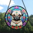 thumbnail image 7 of 89Bloom Pug Dog Suncatcher, Stained Glass Pug Suncatcher, Pug Glass Suncatchers for Windows Stained Glass, 7 of 7
