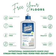 Quick Shine Ultimate Gold Spray Mop Kit | All-In-One 11 Pc Kit w/ Interchangeable Attachments | Floor Cleaner Included | No Batteries Needed | Pro Cleaning System for All Floor Types | 2-in-1 Mop