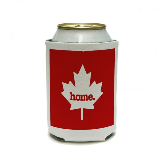 Canada Maple Leaf Home Country Can Cooler Drink Insulated Holder - Solid Red