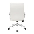 thumbnail image 5 of Zuo Director Confort Faux Cuir Chaise de Bureau en Blanc, 5 of 5