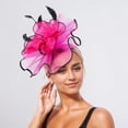 thumbnail image 2 of CAIXIA Fascinators Hat for Women Tea Party Headband Kentucky Derby Wedding Flower Cocktail Mesh Feathers Hair Clip, 2 of 8