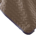 thumbnail image 4 of Eva 3 Piece Queen Microfiber Reversible Coverlet Set, Quilted, Blue, Brown- Saltoro Sherpi, 4 of 5