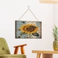 thumbnail image 4 of Sunflower & Bee Wood Door Sign, Farmhouse, Porch Wall Hanging for Thanksgiving, Halloween, Christmas，Fall New Home Housewarming Gift Ideas 10"x16", 4 of 8