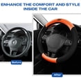 thumbnail image 3 of Skechers Air Cooled Memory Foam Steering Wheel Cover, Breathable Comfort Grip, Soft Leather, All-Season Fit for Cars, SUVs, and Trucks Orange, 3 of 8