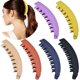 thumbnail image 1 of 6 Piezas Pinzas para el Cabello de Plátano Clip de Plátano Grande de 5 Pulgadas para Cabello Fino y Grueso Pinzas de Garra de Plátano Antideslizantes para Mujeres, 1 of 5