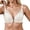Beige, variant on Lace Front Button Underwire Bra for Women Push Up Breathable Beautiful Back Solid Colors Natural Silhouette Beige 80