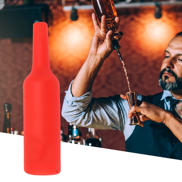 Botella De Práctica De Camarero De Tacto Cómodo, Juego De Botellas De Práctica De Camarero, Botella De Entrenamiento De Rendimiento De Camarero De Silicona, Con Bolsa De