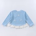 thumbnail image 5 of Abcomgle Kids Long Sleeve Shirt Girls 10-12 Crewneck Fall Tee for Girls Ruffle Lace Hem Ribbed Girls Tops Cute Bow Girls Blouses, 5 of 5