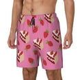 thumbnail image 2 of Balery Strawberry Cake Mens Swim Trunks Swim Shorts for Men Quick Dry Inseam Beach Shorts with Compression Liner Pocket-Large, 2 of 9
