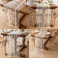 thumbnail image 2 of Decorative Lace Table Runner Perfect For Celebration Transparent Tablecloth, 2 of 20