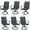 Graphite, variant on Vicllax Patio Swivel Chairs Set of 2, Outdoor Dining Chairs with Weather-Resistant Textilene Fabric & Metal Frame，Sandshell