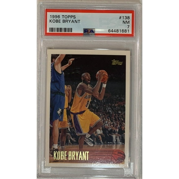 Kobe Bryant 1996 Topps Basketball Rookie Card RC #138 Graded PSA 7