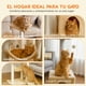 thumbnail image 4 of Mueble Rascador Multinivel con sisal y cueva para Gatos Poli Pets Persa Color Beige Ideal para Espacios Pequeños., 4 of 7