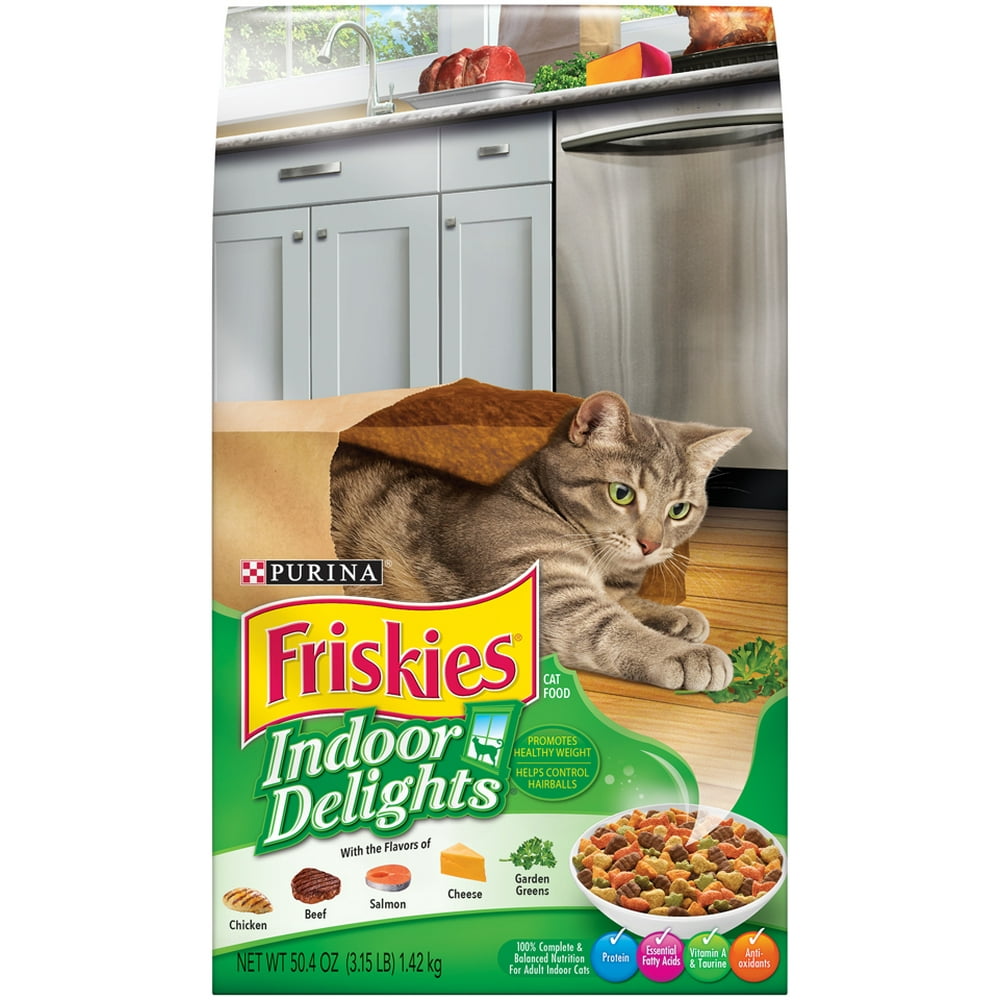 Friskies Indoor Dry Cat Food, Indoor Delights, 3.15 lb. Bag Walmart