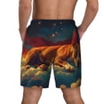 thumbnail image 4 of Uemuo Colorful Starry Sky Sleep Dog Pattern Mens Swim Trunks Quick Dry Board Shorts with Mesh Lining, Stretch Beach Shorts Quick Dry No-Chafing Board Shorts-Small, 4 of 9