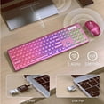thumbnail image 5 of Wagpak Wireless Keyboard and Mouse Combo RGB Backlit Rechargeable 2.4GHz Quiet 108 Keys Keyboard-Wine Red, 5 of 6