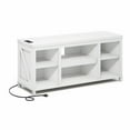 thumbnail image 5 of Furinno FARMHOUSE TV Stand w/ Charging 3-Tier Console for TVs up to 55" White, 5 of 6