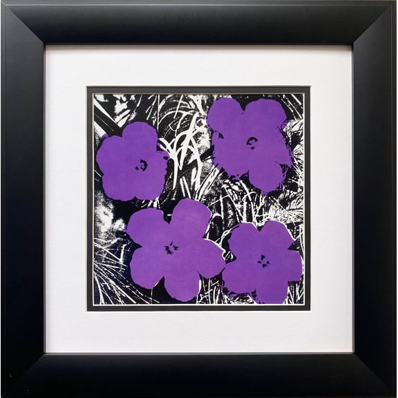 Andy Warhol "Flowers" 1964 (purple) CUSTOM FRAMED Pop Art Litho Generic