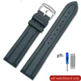 thumbnail image 3 of Correas de reloj para Seiko Breitling Wanguo, correa de reloj de caucho con flúor, correa de reloj impermeable para hombres, accesorios para mujeres, 3 of 5