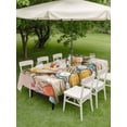 thumbnail image 3 of Easter Bunny Eggs Outdoor Tablecloth - 52x70 Inch Rectangle Dining Table Cover, Spring Tulip Flowers Leaves Country Plants Waterproof Outdoor Table Cloth with Umbrella Hole & Zipper for Picnic/Patio, 3 of 7