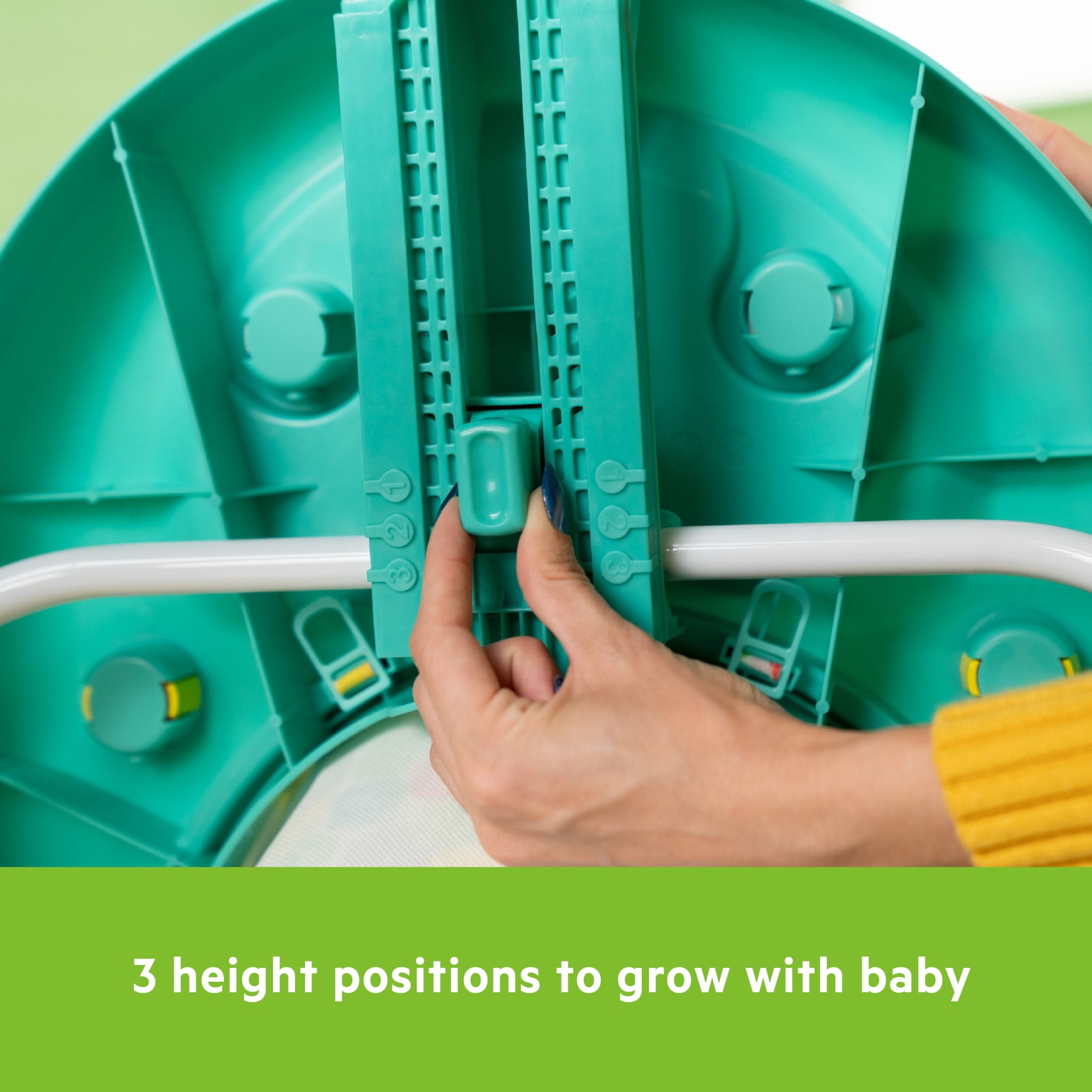 Bright Starts Wanderlights 2-in-1 Baby Walker for Infants, Blue, Green