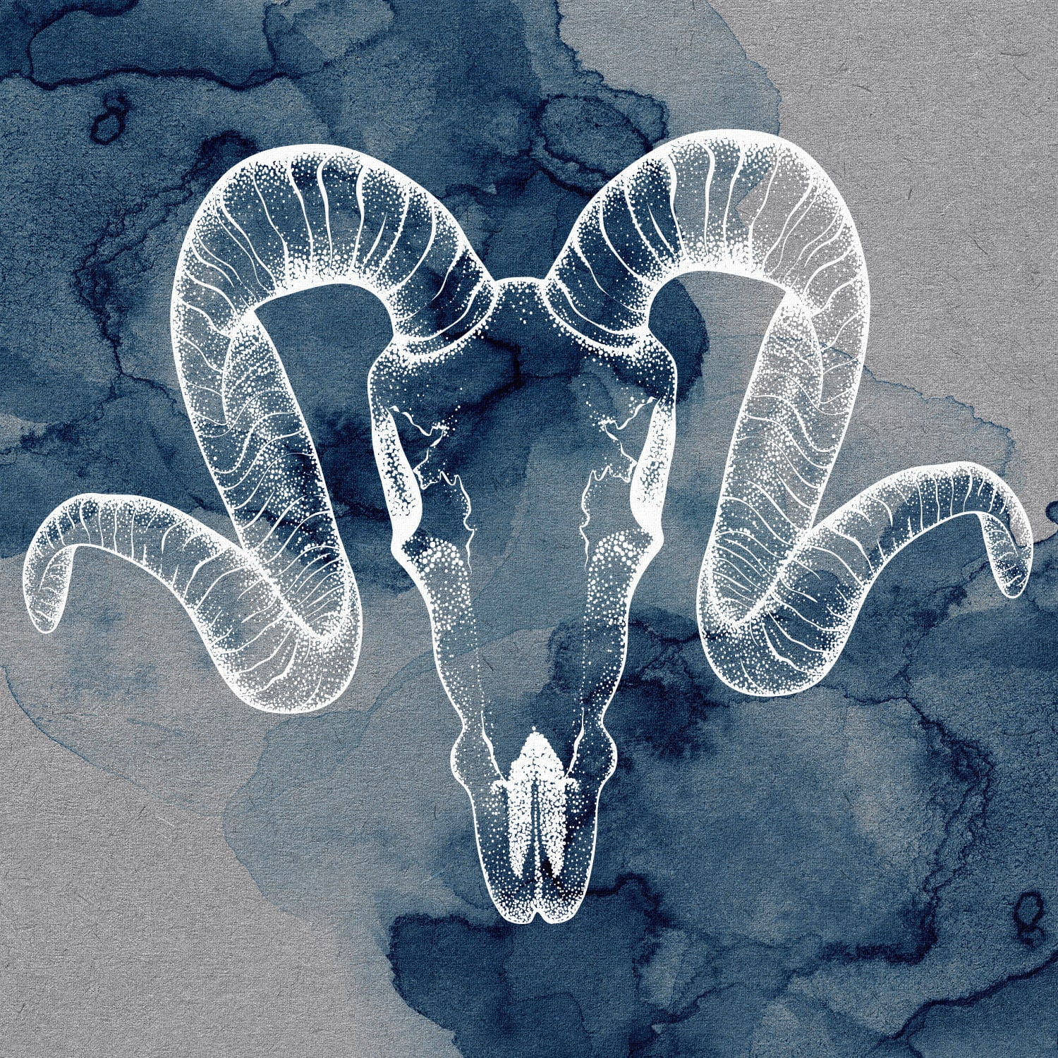 "Ram Outline" Painting Print on Wrapped Canvas