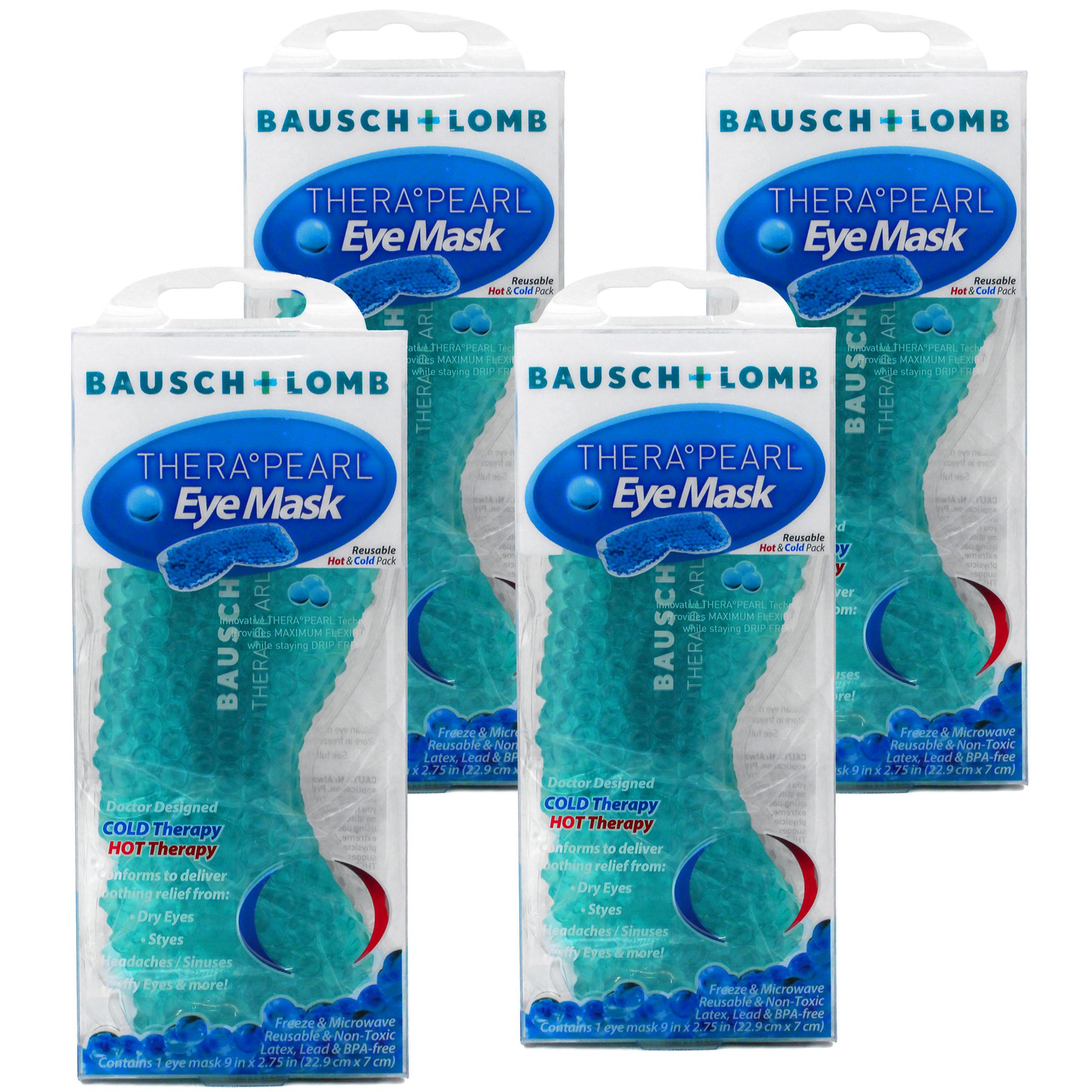 Bausch & Lomb Therapearl Cold & Hot Eye Mask 1 ea (Pack of 4)