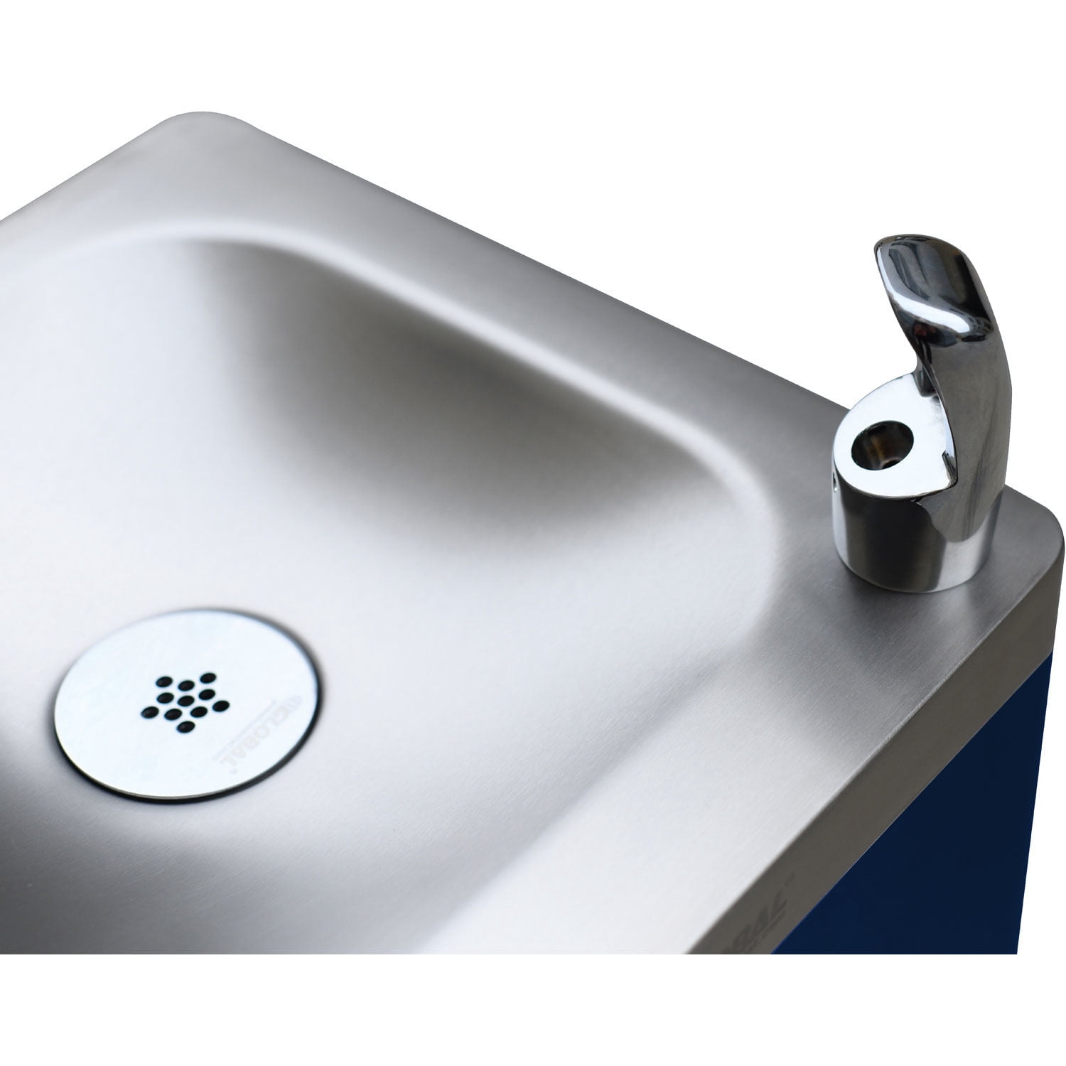 Outdoor Bottle Filling Station & Drinking Fountain, Blue Powder Coat