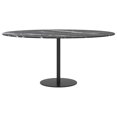 thumbnail image 2 of vidaXL Table Top Black Ø90x1 cm Tempered Glass with Marble Design, 2 of 3