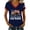 Navy, variant on YVNAURA Women's Patriotic 250th Anniversary T Shirt V Neck USA Flag Graphic 1776-2026 Tee Semiquincentennial Family Heritage Keepsake Gift for Mom Wife Grandmother 4th of July, Red, L