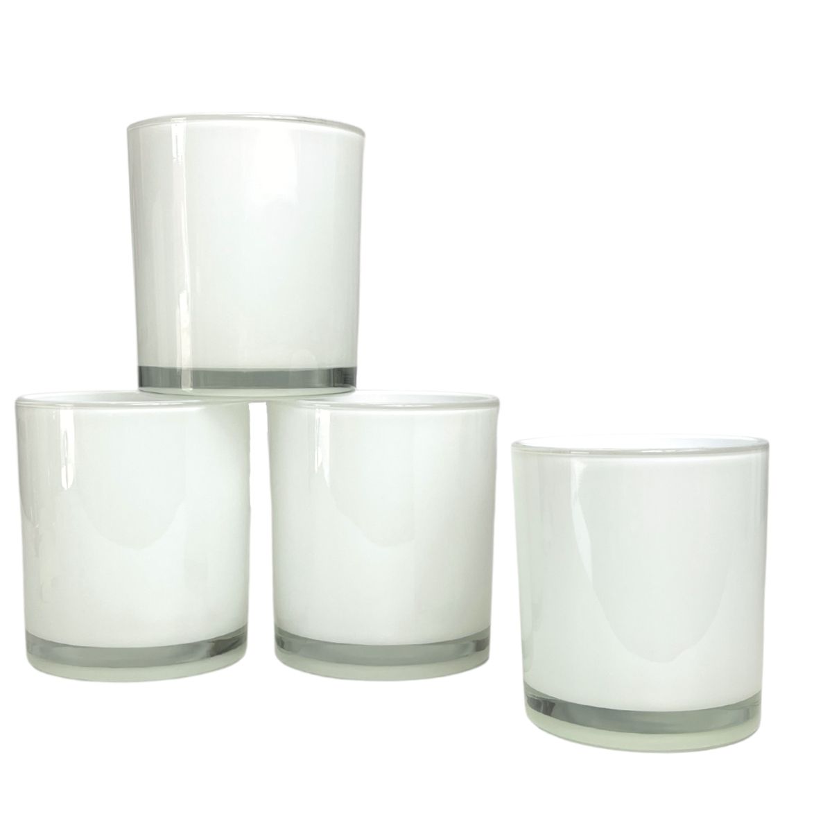14 oz. Havana Milk White Empty Candle making Jar candle vessels for DIY candle-making projects (Box of 12) FREE SHIPPING