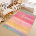 thumbnail image 4 of Vibrant Rainbow Area Rug - Colorful Stripe Kids Rug, Plush Machine Washable Rug for Girls Bedroom, Nonslip Kids Carpet for Nursery, 4 of 8