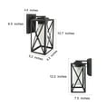 thumbnail image 3 of LNC Farmhouse 1-Light Outdoor Wall Sconce With Frosted Shade In Black Finish, 3 of 9