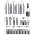 thumbnail image 3 of 34pcs/set Chrome Vanadium Alloy Steel Screwdriver Bits, 3 of 5