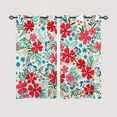 thumbnail image 4 of Floral Curtains Grommet Light Filtering Window Drapes with Modern Theme Rustic Style Colorful Flower Leaf Print Pattern Decorative Privacy Curtains for Bedroom Living Room 2 Panels 52 x 84 Inch, 4 of 6