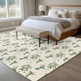 thumbnail image 4 of Summer Botanical Area Rugs 5'x7', Washable Small Throw Rugs for Laundry Room Playroom, Green Spring Floral Birds Vintage Indoor Outdoor Rug Non-Slip Low Pile Carpet Runner Reversible Floor Mats, 4 of 8