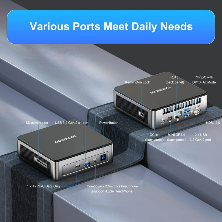 GEEKOM Mini Air12 Mini PC, Intel 12th Gen, 16GB RAM, 512GB SSD